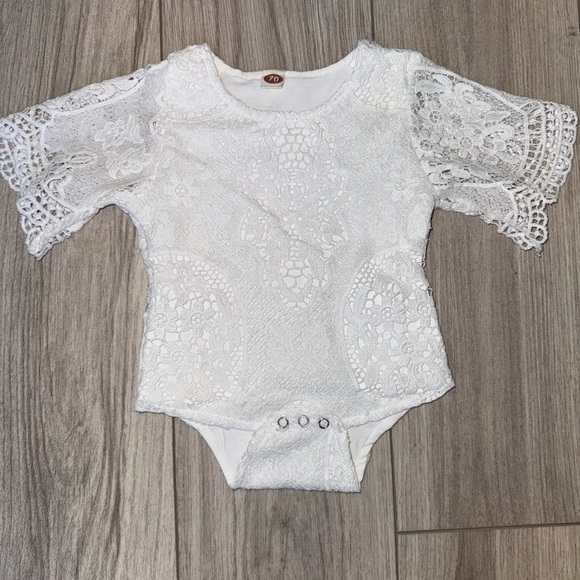Other - Elegant White Lace Baby One Piece